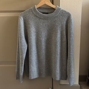 Quince Gray Mongolian Cashmere Oversized Crewneck Sweater